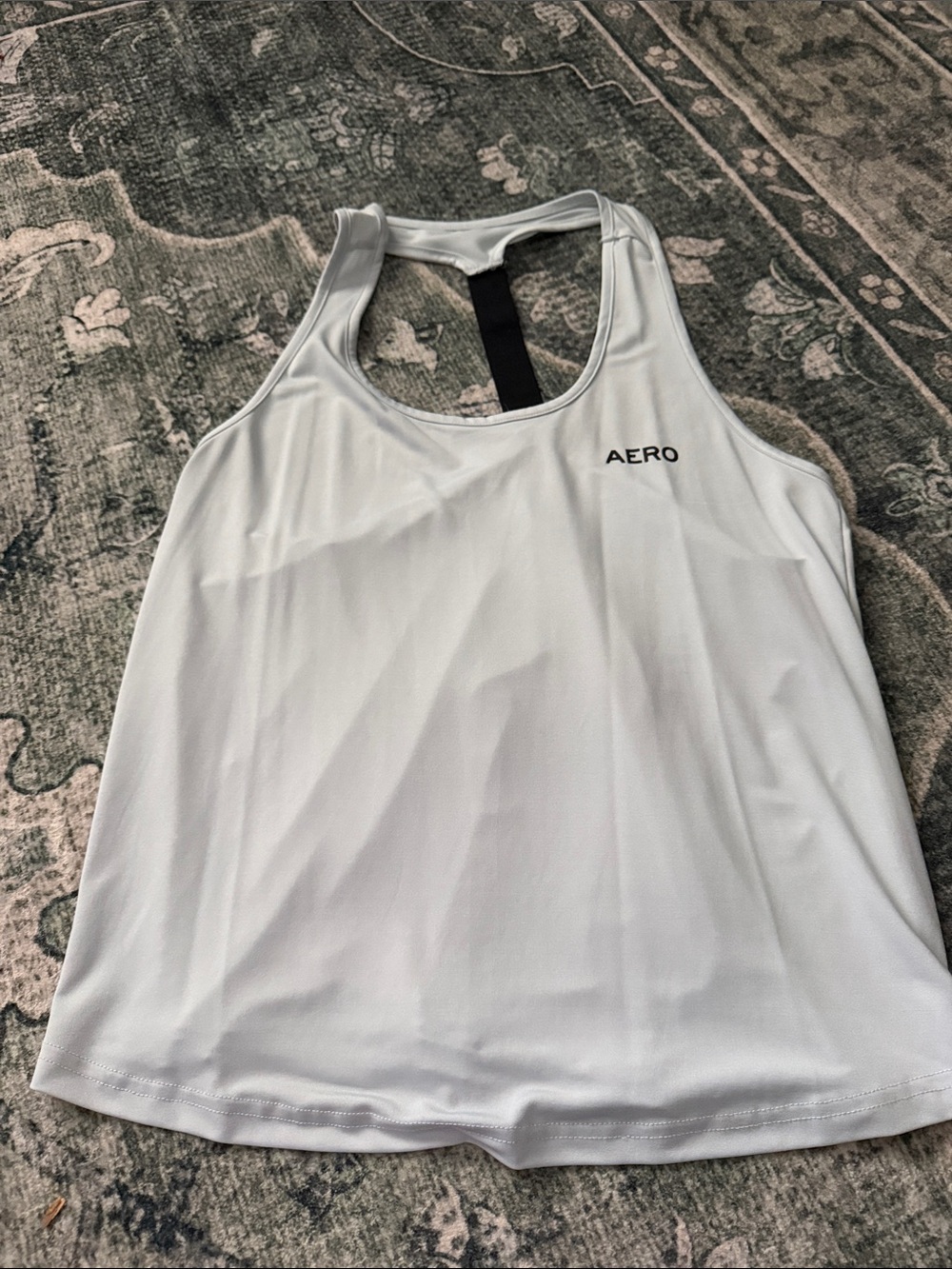 Aeropostale White Racerback Athletic Tank